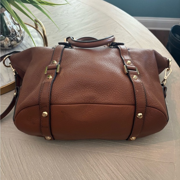 Michael Kors Tan Leather Satchel with Gold Accents - Picture 16 of 16